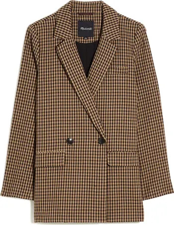 Madewell Caldwell Plaid Double Breasted Blazer | Nordstrom | Nordstrom
