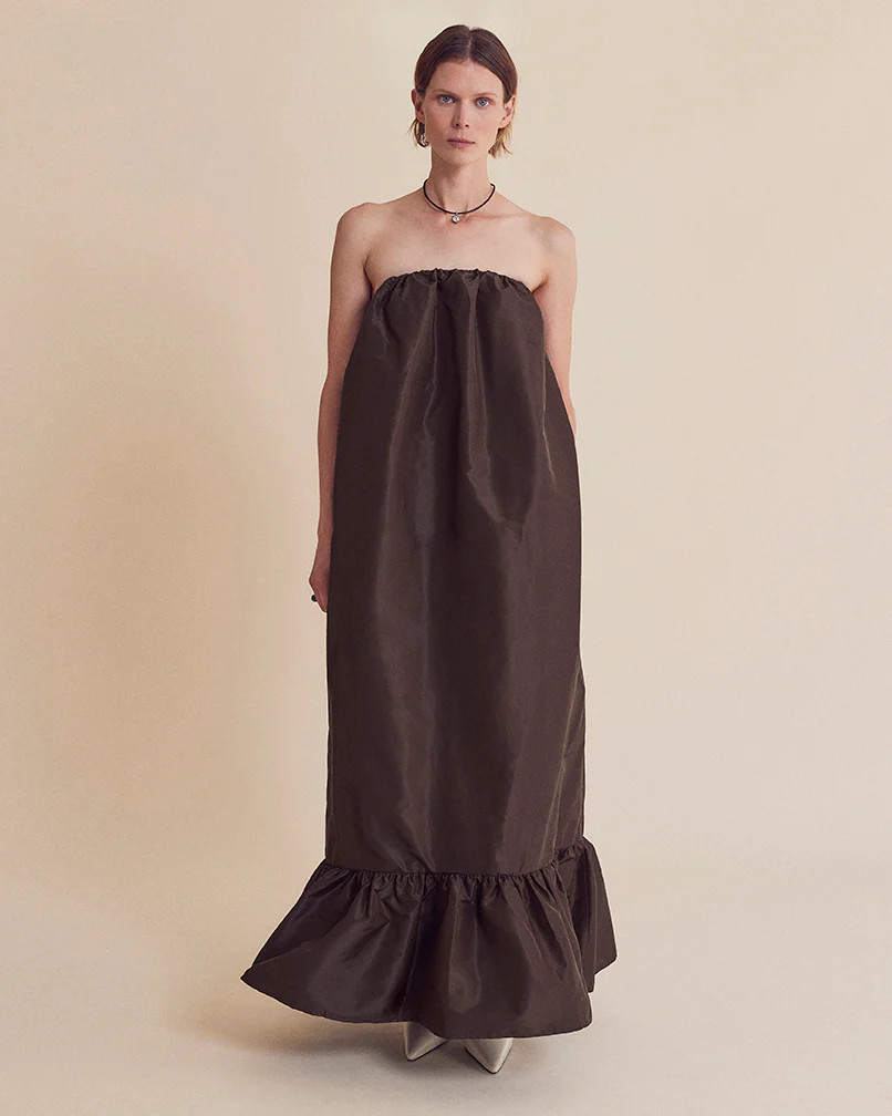 Taffeta Bubble DressBrown / XS | Rose Room US