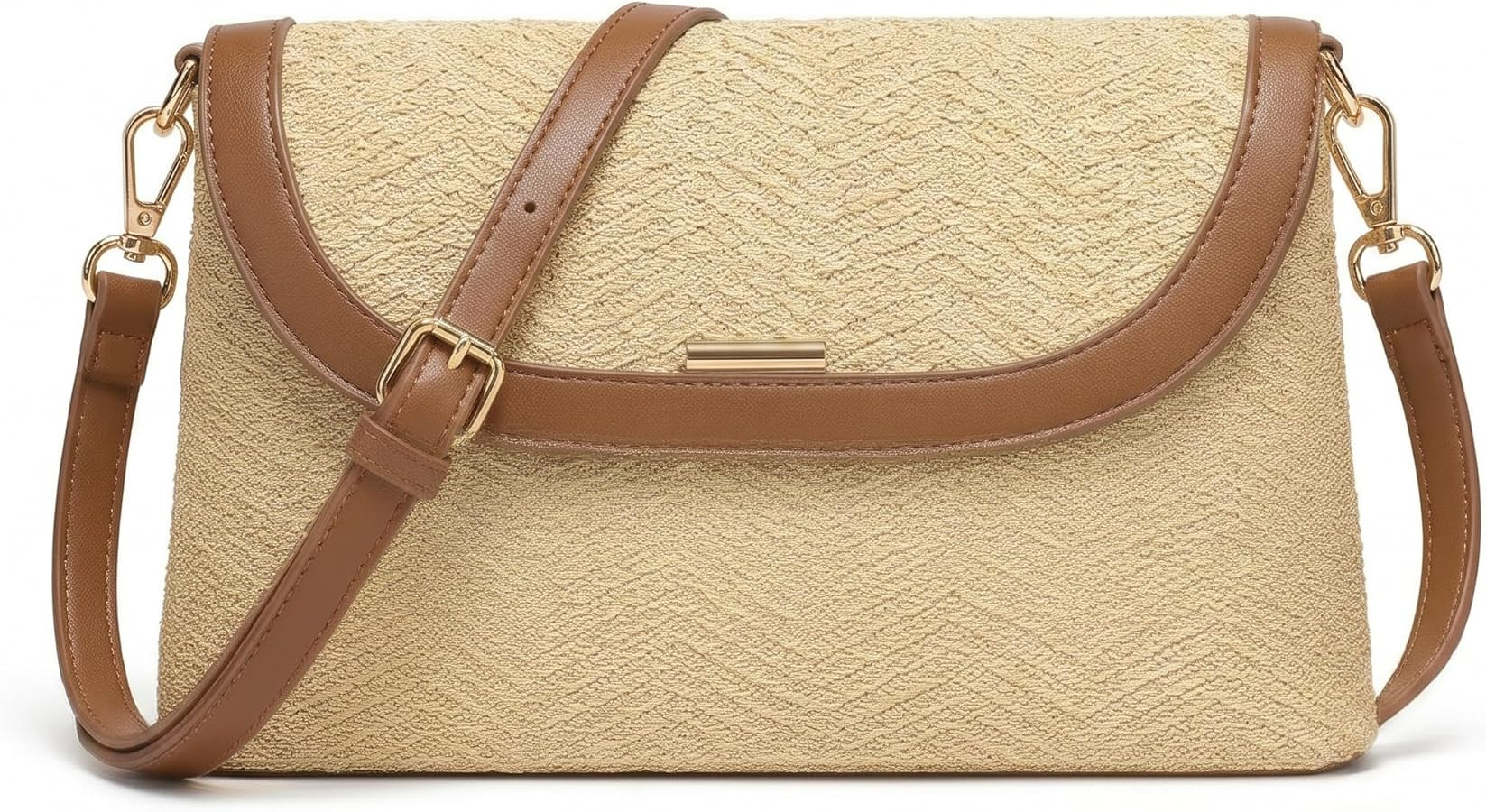 CHUNLI Straw Purse for Women, Woven Beach Crossbody Bag with Adjustable Strap, Summer Boho Resort... | Amazon (US)