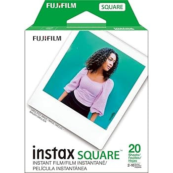 Fujifilm 2 Pack instax Square Instant Color Film, Twin Pack - 20 Exposures (40 Total), White Fram... | Amazon (US)