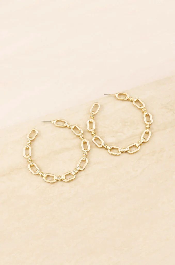 Geometry 18k Gold Plated Hoop Earrings | Ettika