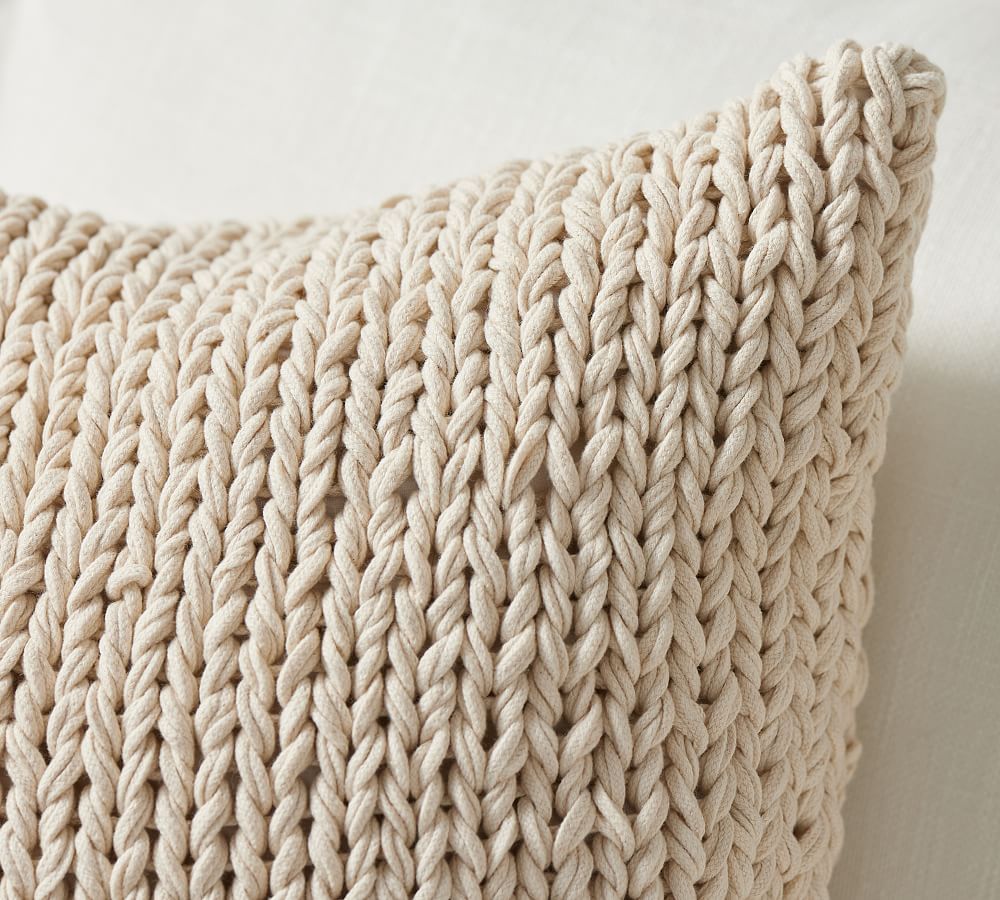 Chunky Sweater Handknit Pillow | Pottery Barn (US)