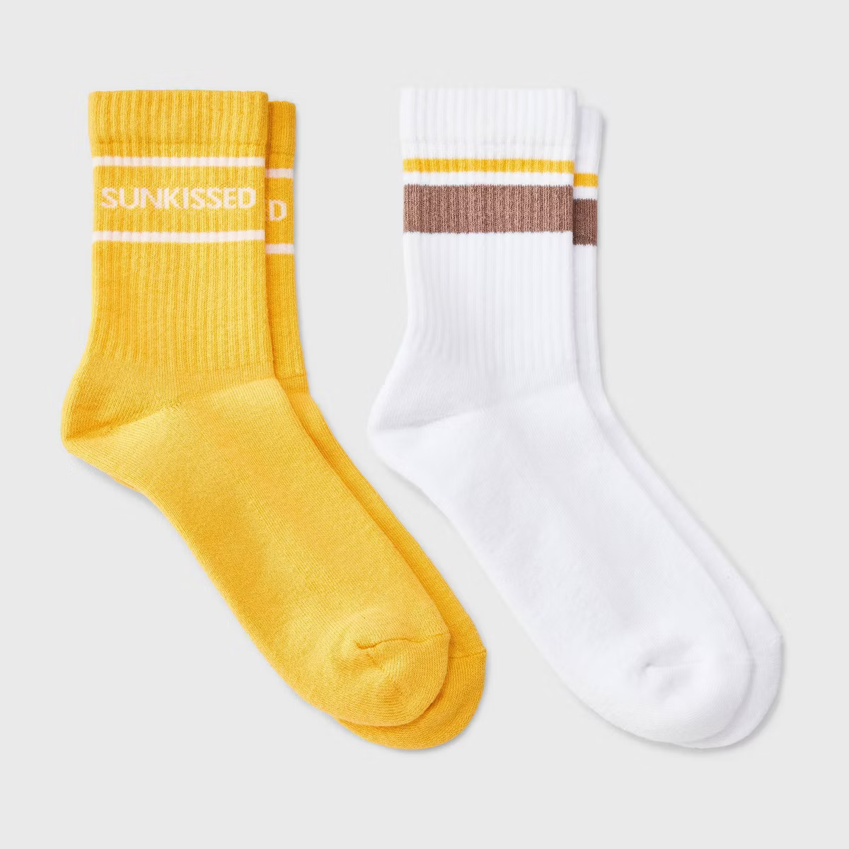 Women’s Cushioned Ribbed 2pk Mid Crew Socks – 4-10 | Target