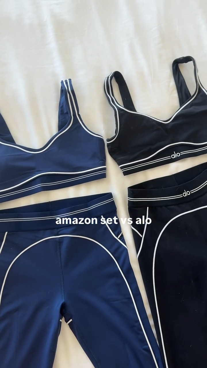 Amazon workout set vs alo workout set!  The Amazon set is just as flattering for a fraction of the price! 

Workout outfit, gym outfit, alo set, Amazon set, yoga outfit, Pilates outfit 

#LTKActive #LTKootd #LTKselfcare