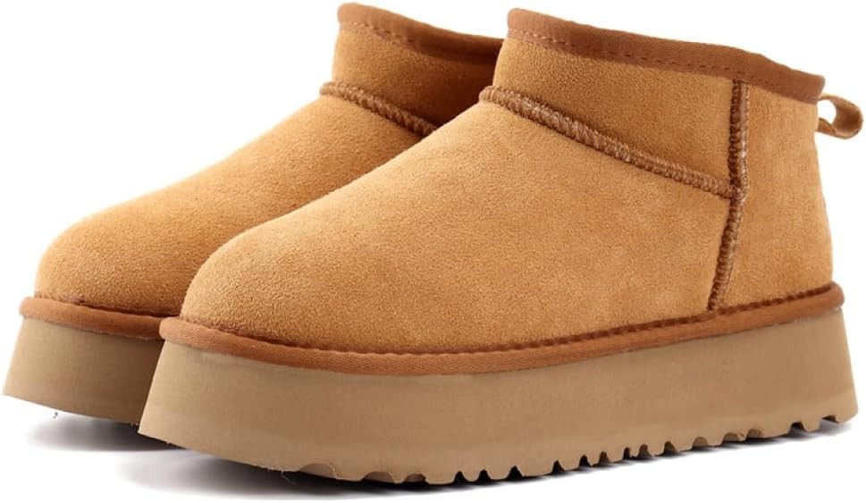 EQAUDES Platform Mini Boots Winter Boots for Women Snow Boots Furry Slip On Fall Boots Fur Comfor... | Amazon (US)