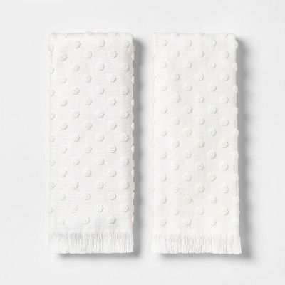 Terry Dot Towel White - Threshold™ | Target