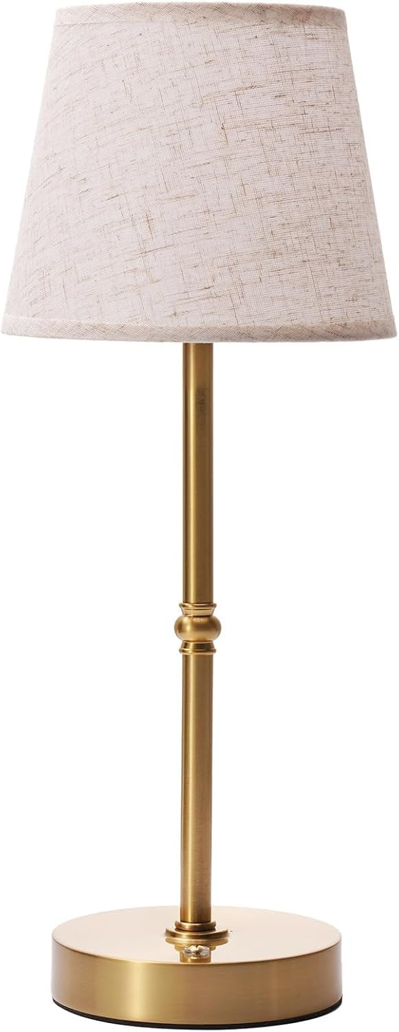 Cordless Rechargeable LED Table Lamp, 6000mAh Battery, Soft Warm Light, Dimmable & Touch Control, Bedside & Dining Night Light, Portable Cozy Ambient Lamp，Gold | Amazon (US)