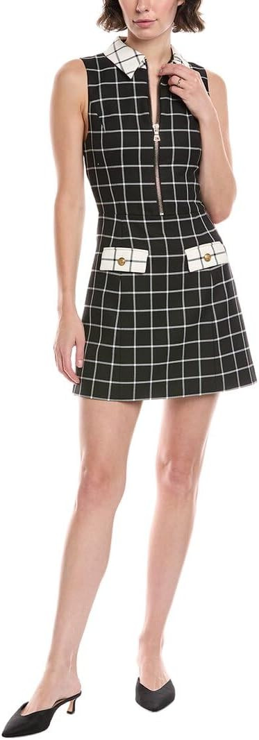 alice + olivia Womens Ellis Mini Dress, 8, Black | Amazon (US)