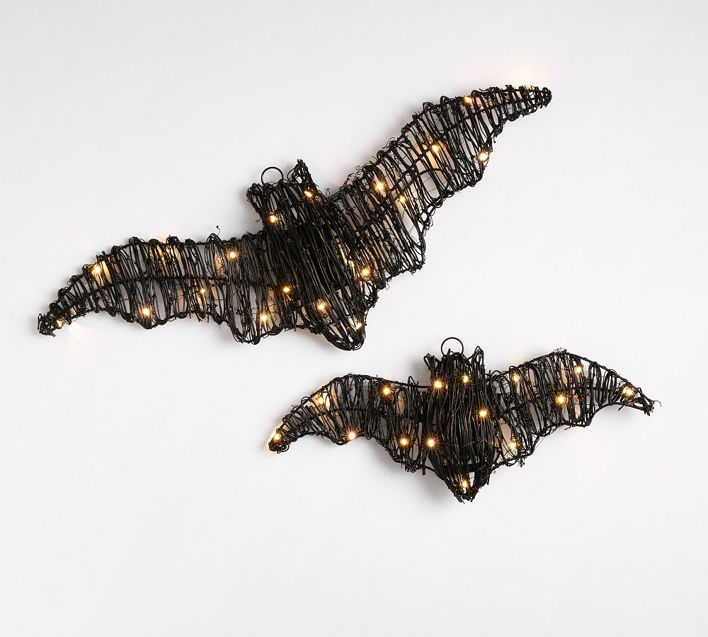 Lit Woven Bats - Set of 2 | Pottery Barn (US)