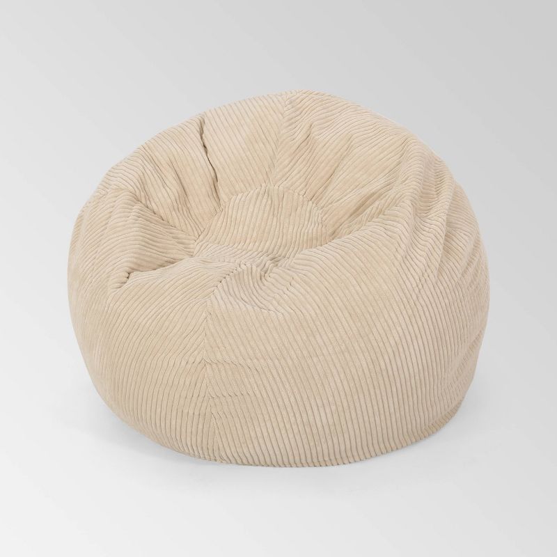 Kenli 3' Modern Corduroy Beanbag - Christopher Knight Home | Target