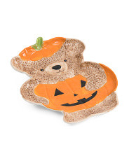 Teddy Jack-O-Lantern Platter | TJ Maxx