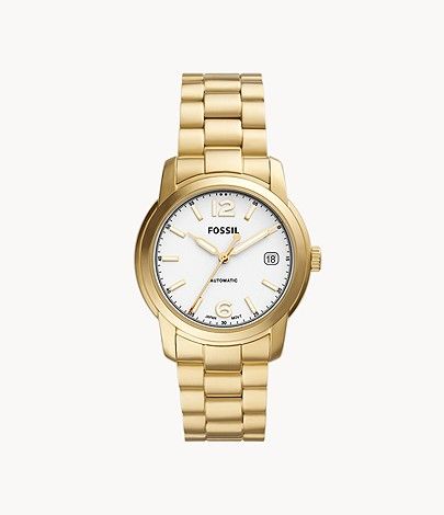 Fossil Heritage Automatic Gold-Tone Stainless Steel Watch | Fossil (US)