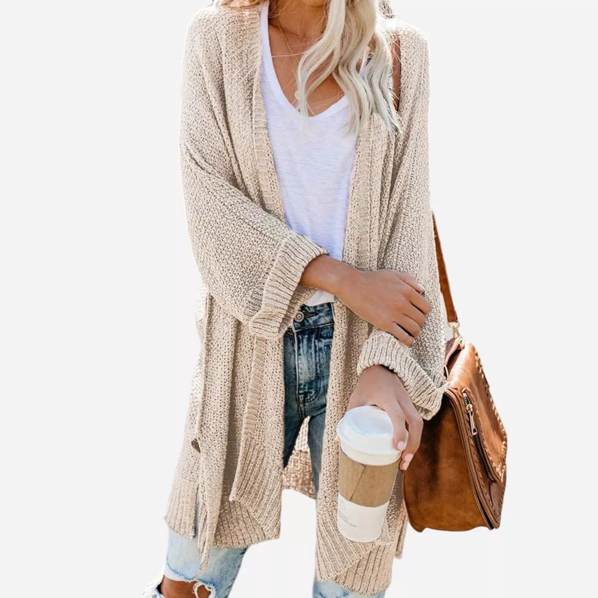 Women's Textured Knit Open-Front Cardigan - Cupshe | Target