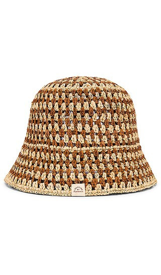 Loeffler Randall Jocelyn Raffia Bucket Hat in Brown. | Revolve Clothing (Global)
