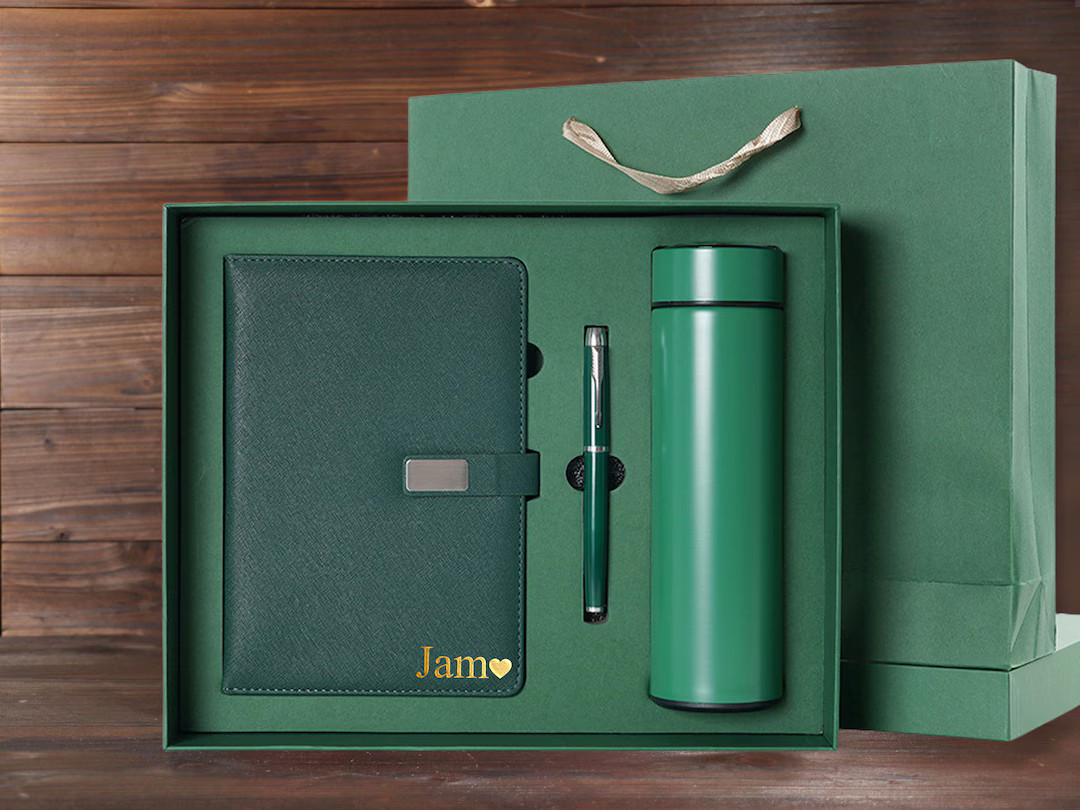 Personalized Luxury Notebook Gift Set – Custom Leather Journal, Pen & Thermos in Premium Gift B... | Etsy (US)