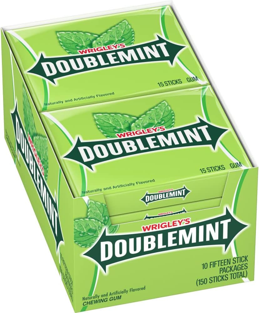 WRIGLEY'S DOUBLEMINT Mint Gum Chewing Gum Bulk Pack, 15 Stick (Pack of 10) | Amazon (US)