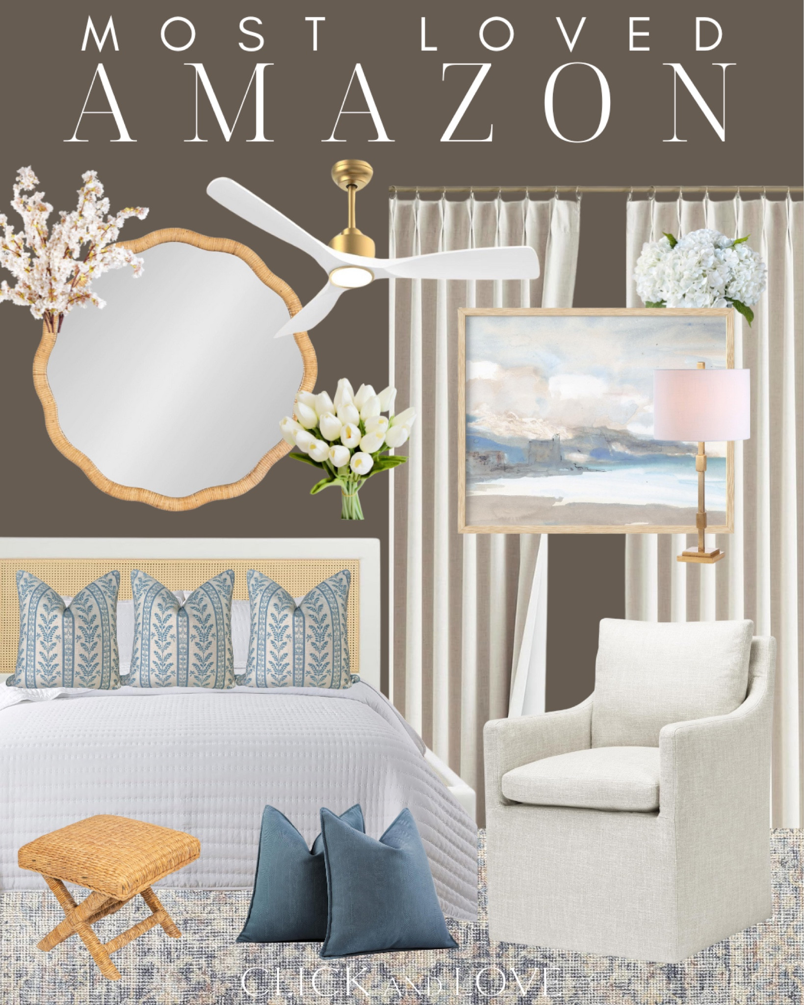 Most loved home decor finds from Amazon! So many pretty home decor finds this week to refresh any space! Everyone is loving these faux florals for spring.

Most loved home decor finds from Amazon! So many pretty home decor finds this week to refresh any space! Own and love these curtains, bedding and all my favorite faux florals. 

primary bedroom, pillow covers, throw pillows, accent pillows, ceiling fan, lighting, table lamp, rattan stool, faux stems, greenery, bedroom inspiration, curtains, drapery, look for less, Living room, bedroom, Modern home decor, traditional home decor, budget friendly home decor, Interior design, shoppable inspiration, curated styling, beautiful spaces, classic home decor, bedroom styling, style tip, look for less, designer inspired, Amazon, Amazon home, Amazon must haves, Amazon finds, pillows, amazon favorites, Amazon home, wall art, framed art, frames, picture frame, accent chair, mirror, decorative accent, coastal home, mirror


#LTKStyleTip #LTKHome #LTKFamily