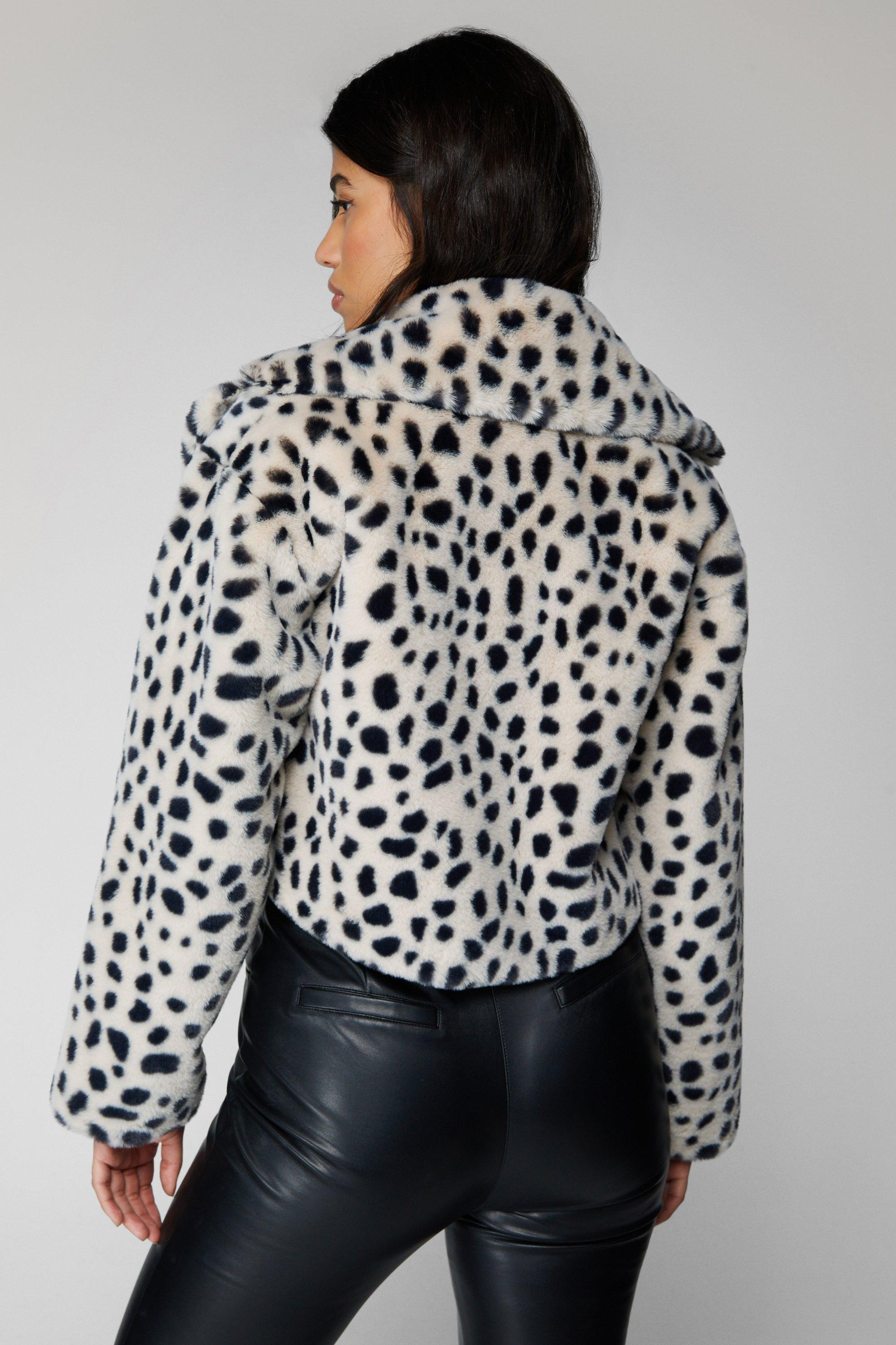 Premium Printed Faux Fur Crop Coat | Nasty Gal US