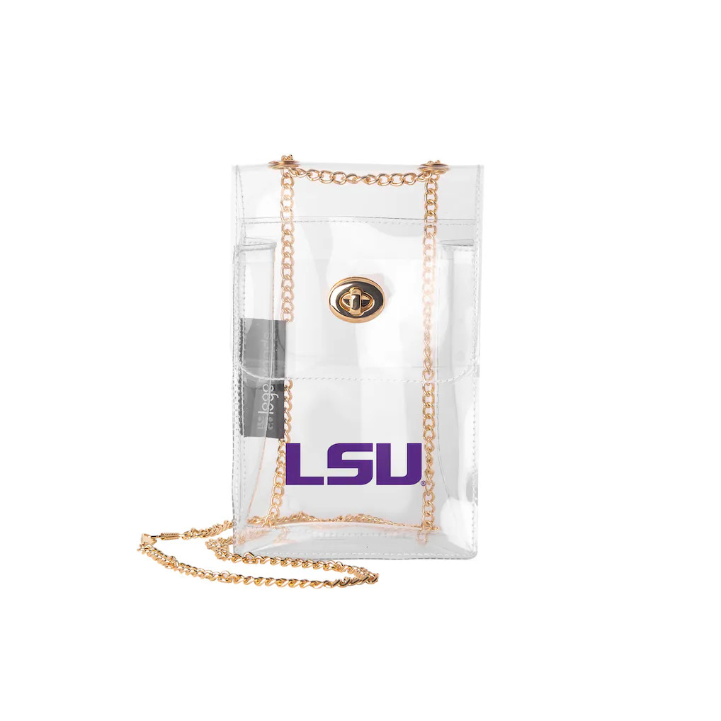 LSU Tigers Logo Brands Clear Essential Crossbody Purse | Fanatics