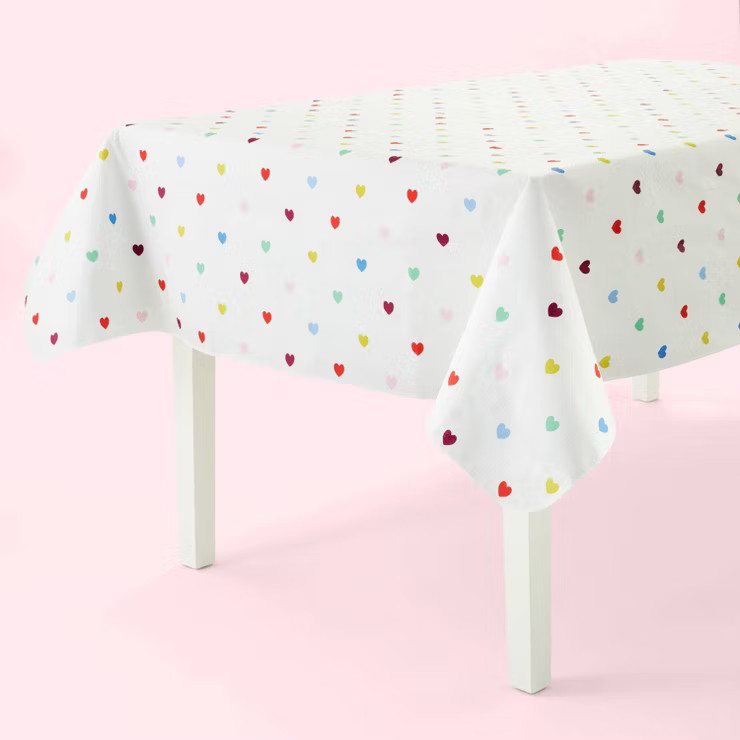 84" x 60" Heart Table Cover - Spritz™ | Target