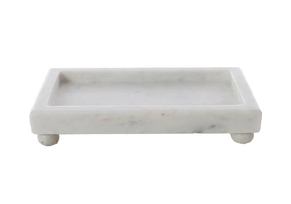 PETITE MARBLE FOOTED TRAY | Alice Lane Home Collection