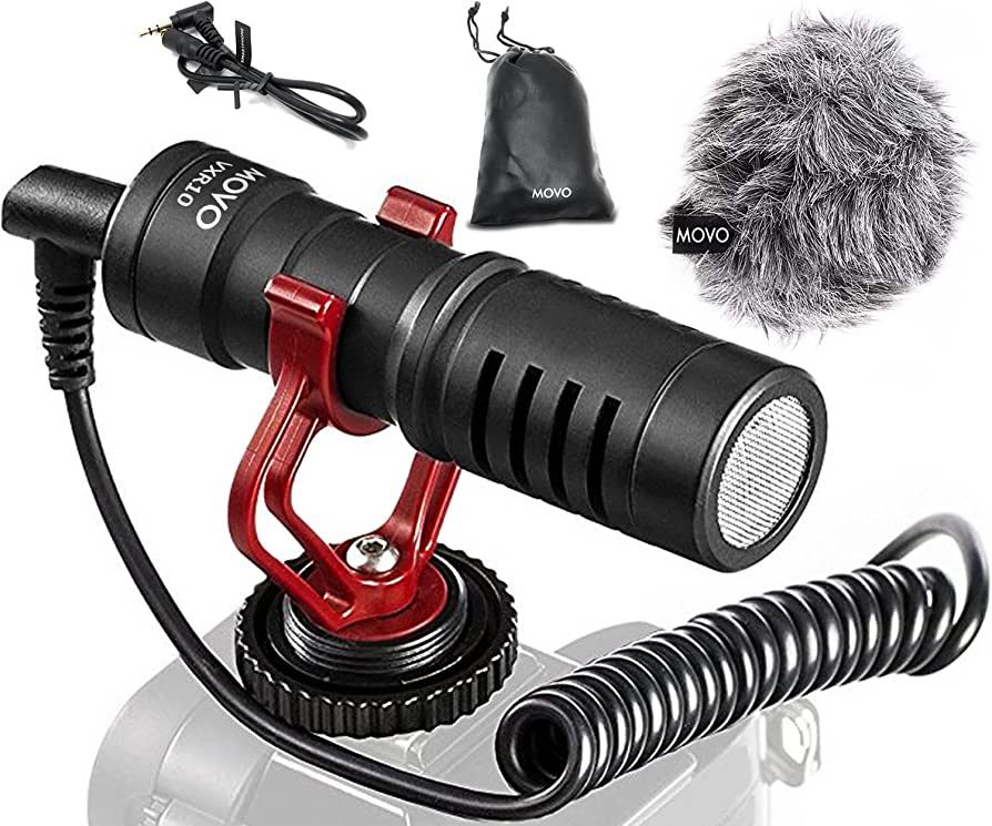 Movo VXR10 Universal Video Microphone with Shock Mount, Deadcat Windscreen, Case for iPhone, Andr... | Amazon (US)