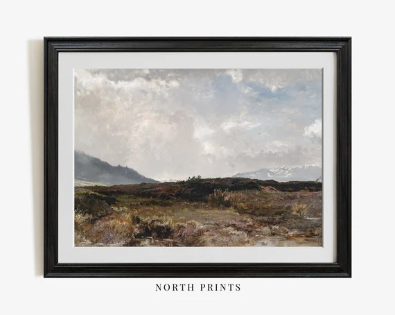 Landscape Art | Vintage Print | Moody Landscape Antique Painting PRINTABLE #225 | Etsy (US)