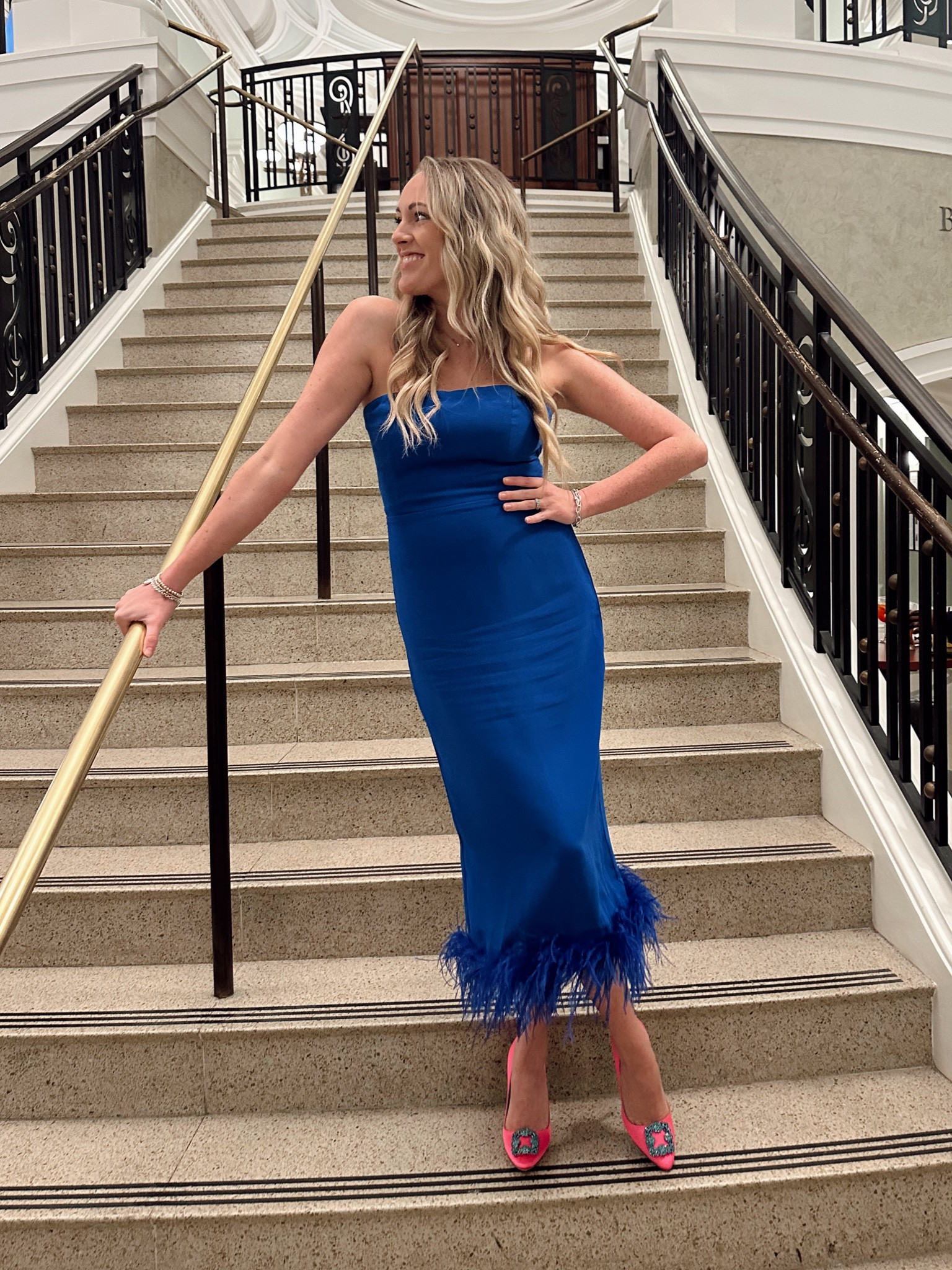 Wedding guest dress look! Amanda Uprichard dress and Manolo BLAHNIK shoes! 

#LTKStyleTip #LTKShoeCrush #LTKSaleAlert