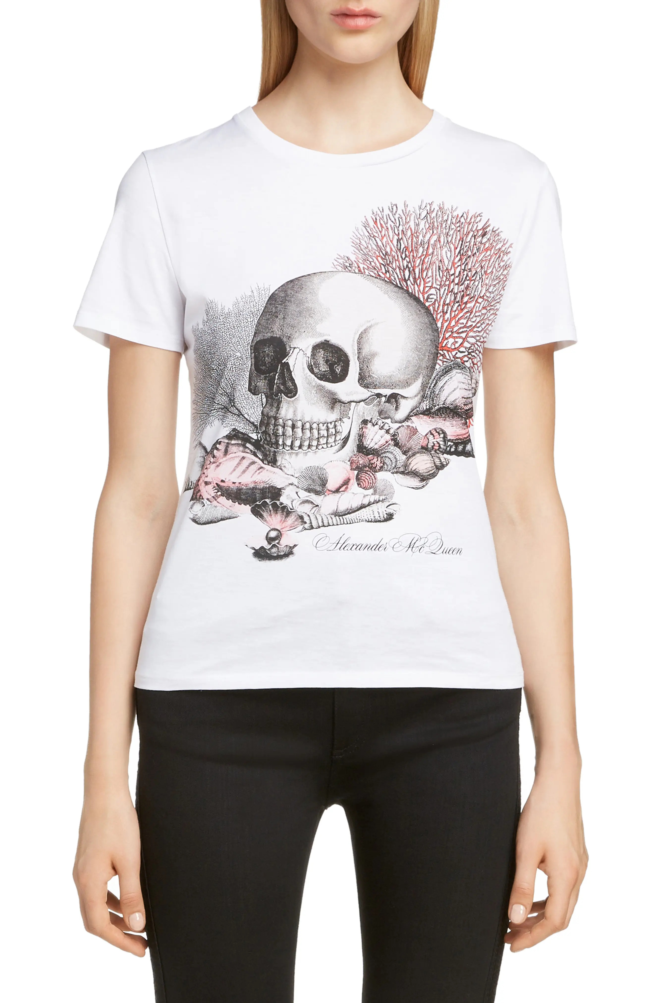 Women's Alexander Mcqueen Skull Shell Graphic Tee | Nordstrom