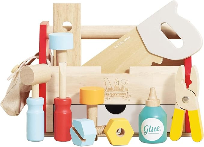 Le Toy Van - Cars & Construction Educational Wooden Tool Box Play Set for Role Play | Boys Preten... | Amazon (US)