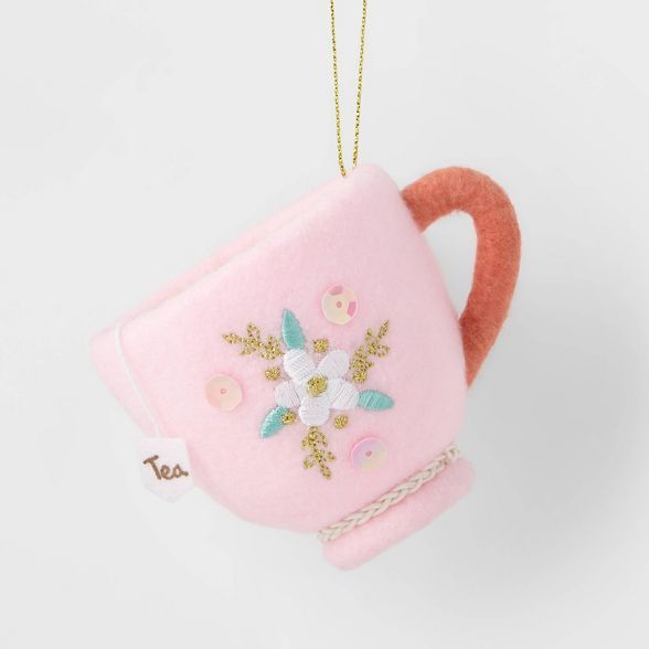 Teacup Christmas Tree Ornament Pink - Wondershop&#8482; | Target