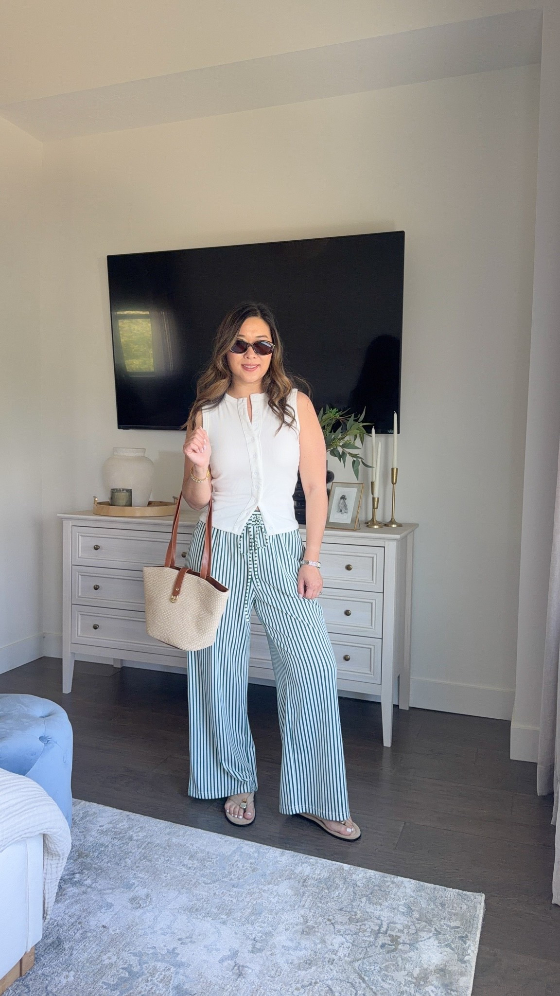 Amazon flowy pants // wide leg pants // summer outfit // updated mom outfit

#LTKootd #LTKSeasonal #LTKPetite