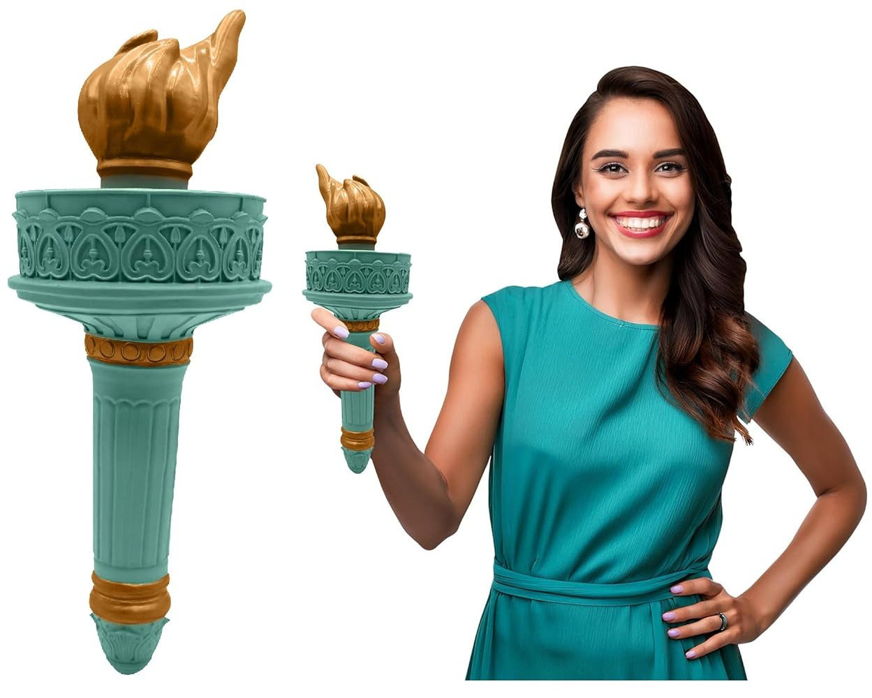 Nicky Bigs Novelties Statue of Liberty Torch Costume Prop Accessory Adult Deluxe Lady Liberty Tor... | Amazon (US)