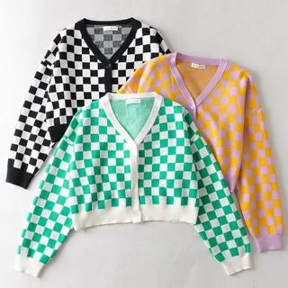 Checkered Cardigan | YesStyle Global