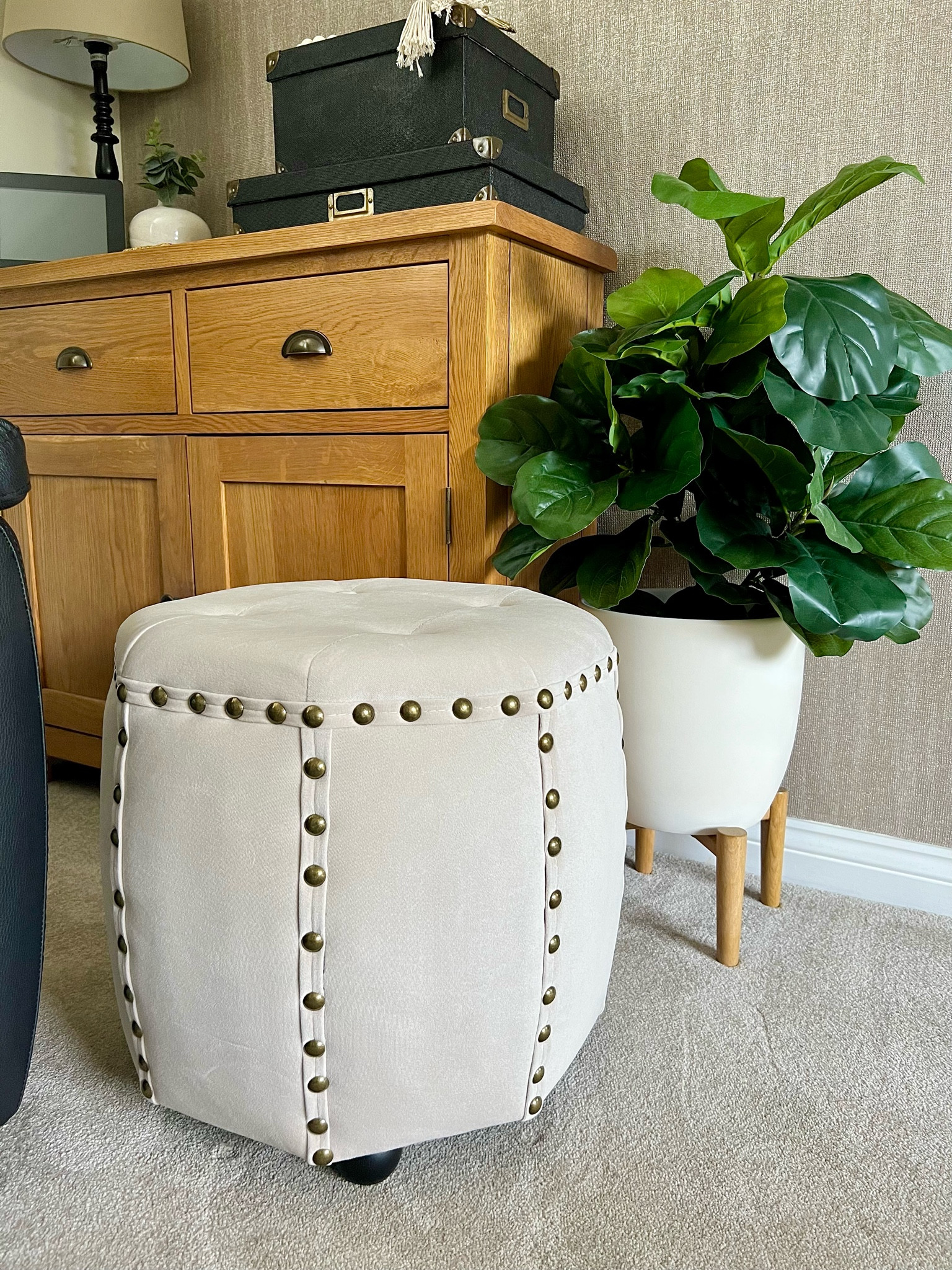 Hi everyone! I bout this gorgeous pouffe/footstool for my newly decorated living room. It’s described as grey/beige however I’d describe it as cream/beige. It’s a lovely neutral colour with a modern but classic style. 

U.K. blogger, furniture, home style interior. 



#LTKeurope #LTKhome #LTKstyletip