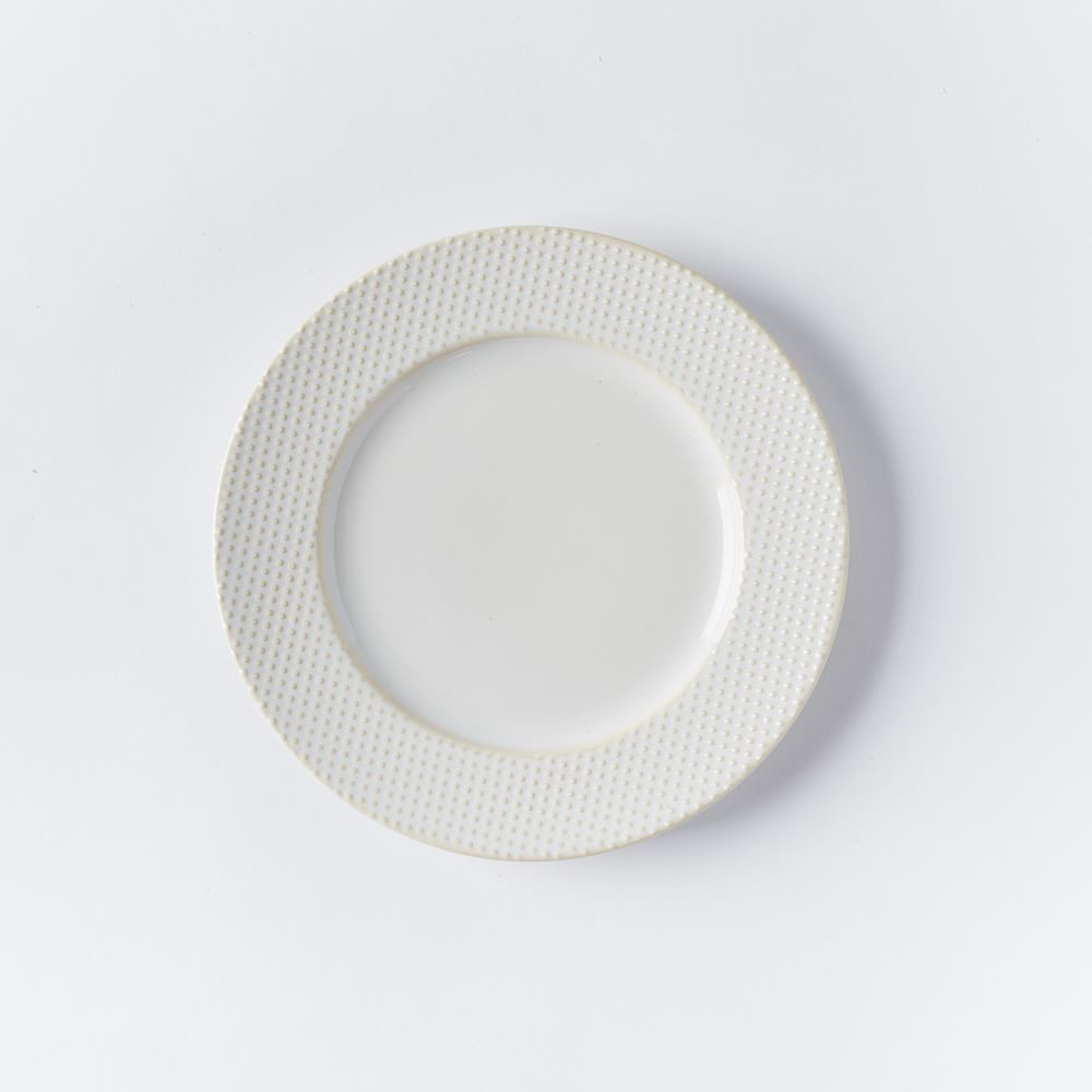 Textured Dinnerware Salad Plate Dot White Set of 8 BOM | West Elm (US)
