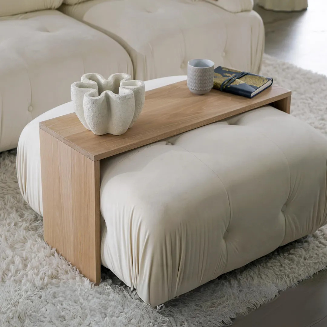 Over Ottoman Coffee Table Tray Wooden Ottoman Table Top Overlay Ottoman Tray for Drinks Snacks Ot... | Etsy (US)