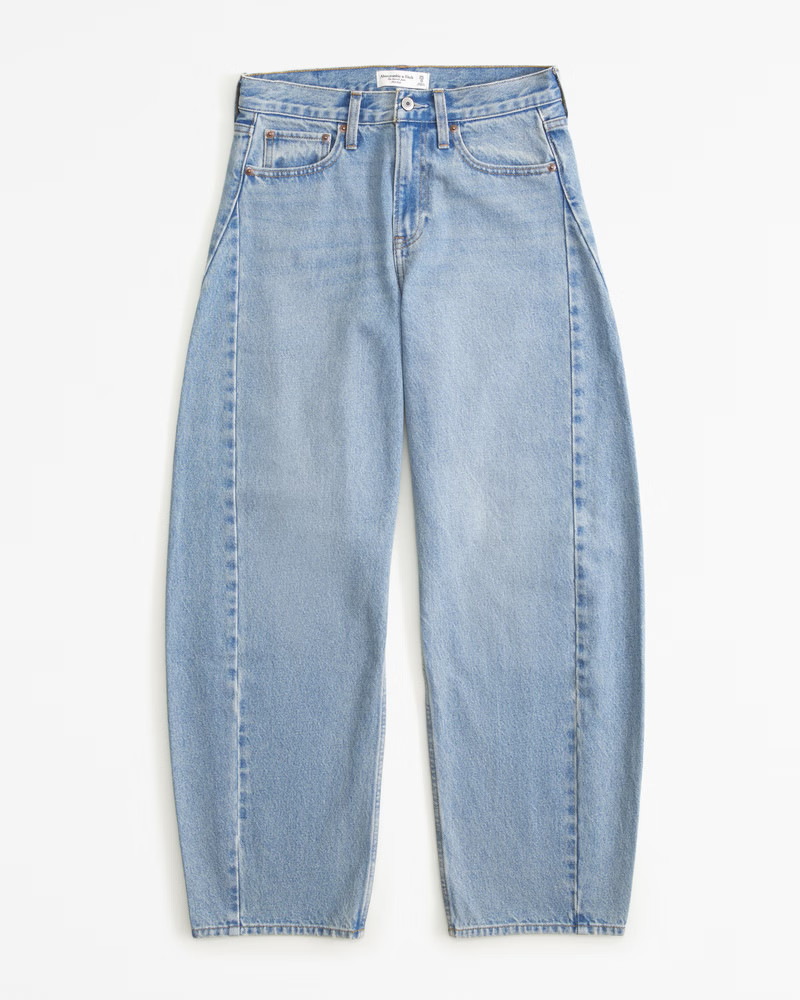 Mid Rise Barrel Jean | Abercrombie & Fitch (US)