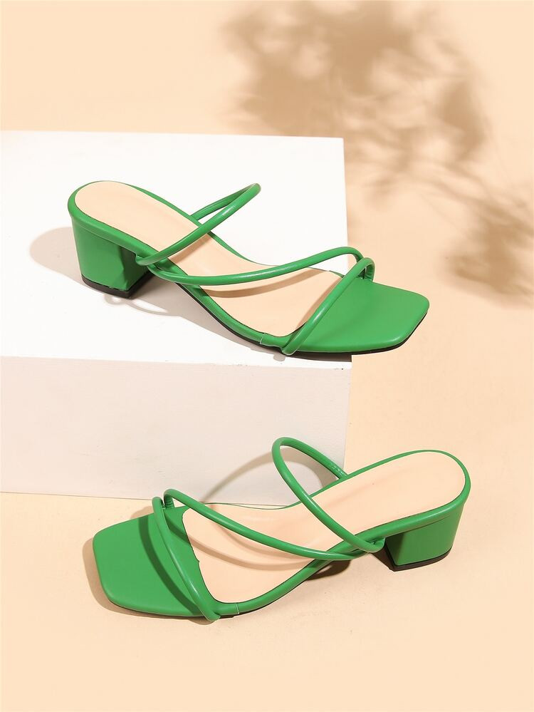 Chunky Heeled Mule Sandals | SHEIN