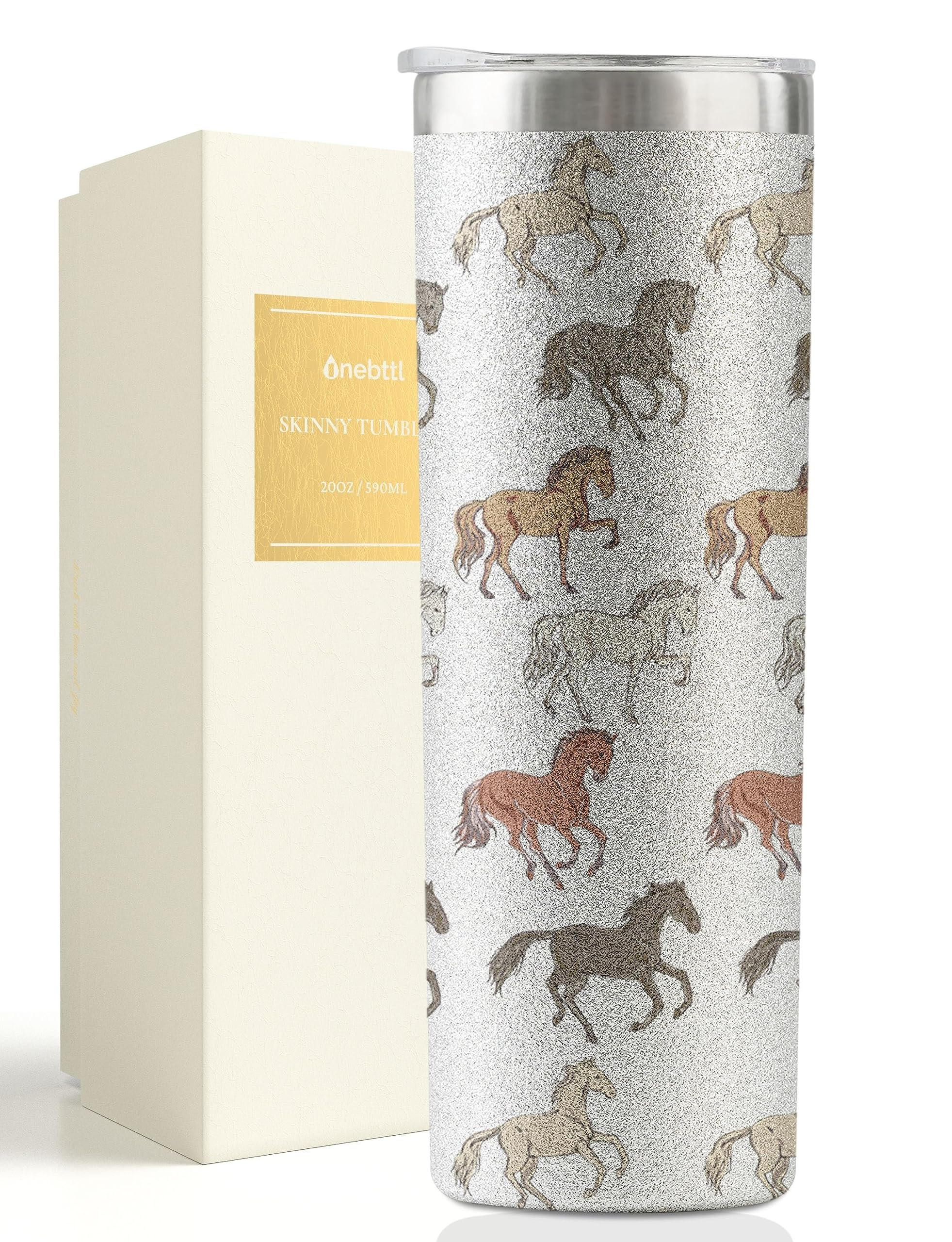 Onebttl Horse gifts for Girls, Women, Horse Lovers, Insulated Stainless Steel Water Tumbler with ... | Amazon (US)