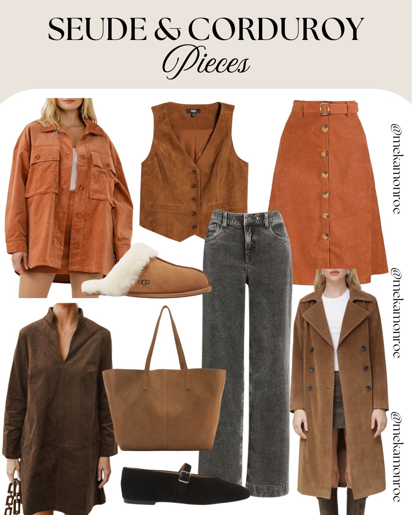 Spring 2025 Trends: Suede & Corduroy Are Still That Girl
Listen… I know suede and corduroy usually scream fall, but this spring they’re getting a soft refresh—and I’m here for it. Lighter layers, rich textures, and warm earthy tones are making a comeback in the best way. Think easy shirt jackets, breezy midi skirts, and that structured-but-chill vest moment. It’s giving soft structure with a little edge, and it works perfectly for those in-between weather days.

Everything’s linked on my LTK so you can try this trend without overthinking it. Just add your go-to denim or a crisp white tee and you’re set.

#Spring2025Trends #TexturedNeutrals #LTKSpringStyle #MidsizeOutfits #CapsuleStyle #CorduroyComeback #SuedeForSpring

#LTKStyleTip #LTKMidsize #LTKPlusSize