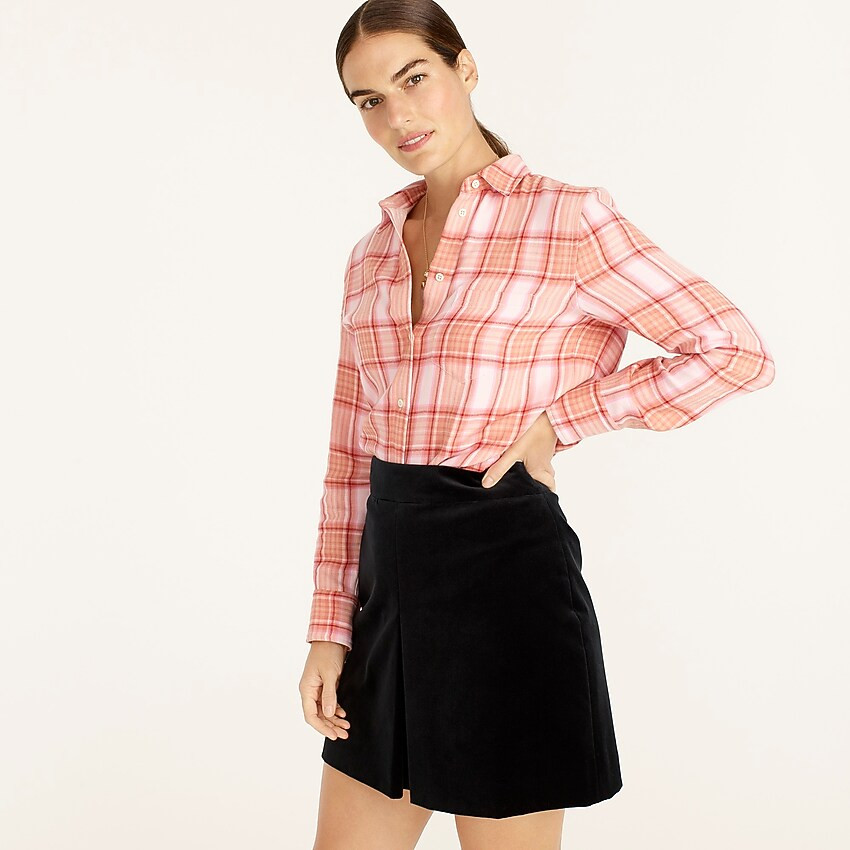 Classic-fit shirt in blush tartan | J. Crew US