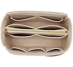 LEXSION Felt Purse Bag Organizer Insert with zipper Bag Tote Shaper Fit Speedy Neverful PM MM | Amazon (US)