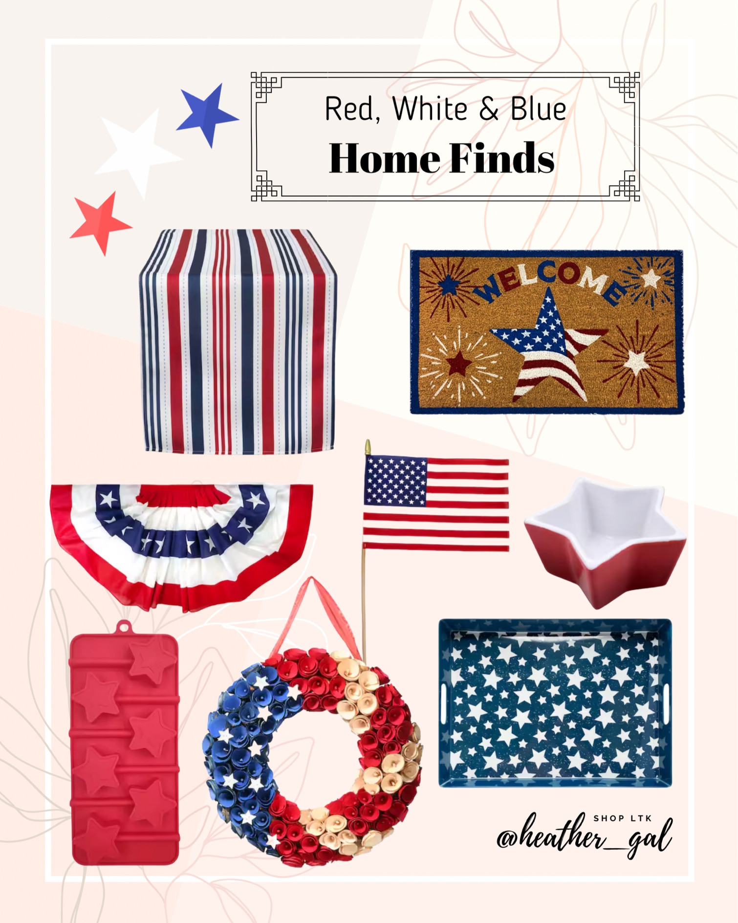 Memorial Day decorations, Fourth of July decorations, Labor Day decorations, summer decorations, summer decor, red white and blue decor, red white and blue, Americana decor, Fourth of July home, Stars and Stripes, Fourth of July wreath, Memorial Day wreath, Fourth of July kitchen, America theme, summer kitchen, summer table runner, small American flag stakes, summer doormat, Fourth of July doormat, Memorial Day doormat, American flag 

#LTKSeasonal #LTKFind #LTKhome
