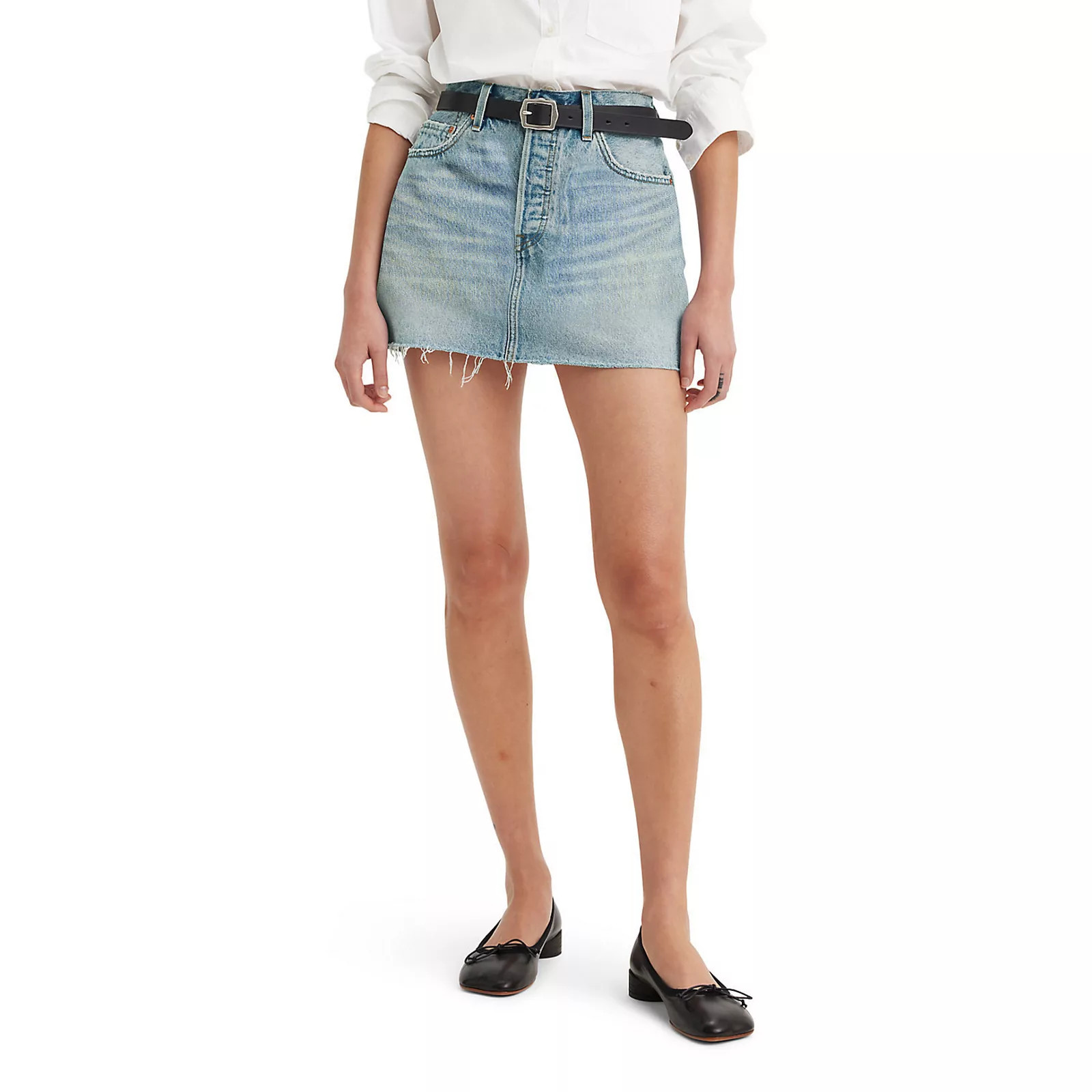 Women's Levi's® A-Line Button Front Mini Skirt, Size: 31(US 12)Medium, Woven Minutes | Kohl's