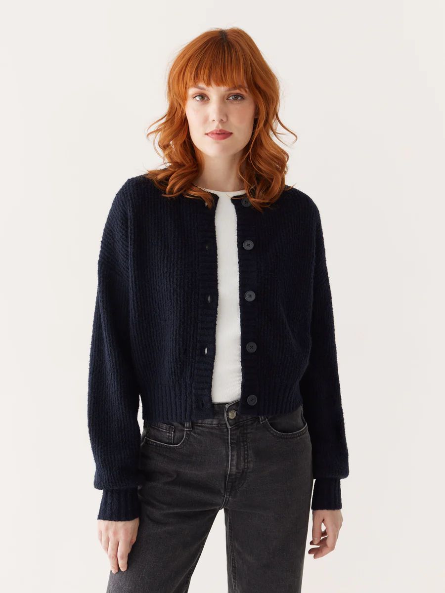 The Seawool® Sweater Cardigan in Dark Blue | Frank And Oak