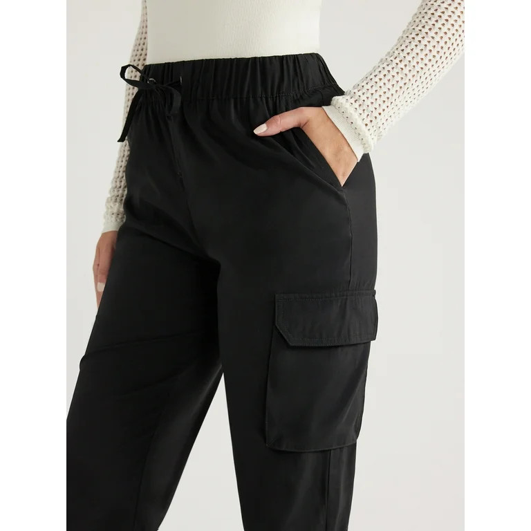 Sofia Jeans Women's and Women's Plus Super High Rise Luxe Cargo Pants, 27" Inseam, Sizes XXS-5X | Walmart (US)