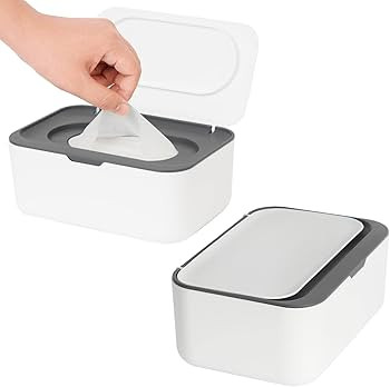 2 Pack Wipes Dispenser, Wipe Holder for Baby & Adult, Seposeve Refillable Wipe Container, Keeps W... | Amazon (US)