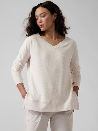 Coaster Luxe V -Neck Sweatshirt | Athleta