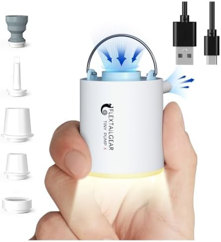 FLEXTAILGEAR Tiny Pump X Portable Air Pump+ Camping Light Ultra-Mini Air Pump with 1300mAh Batter... | Amazon (US)